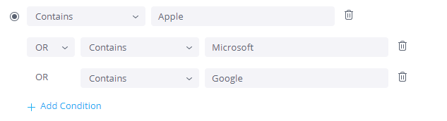 Multiple Filter Conditions OR logic